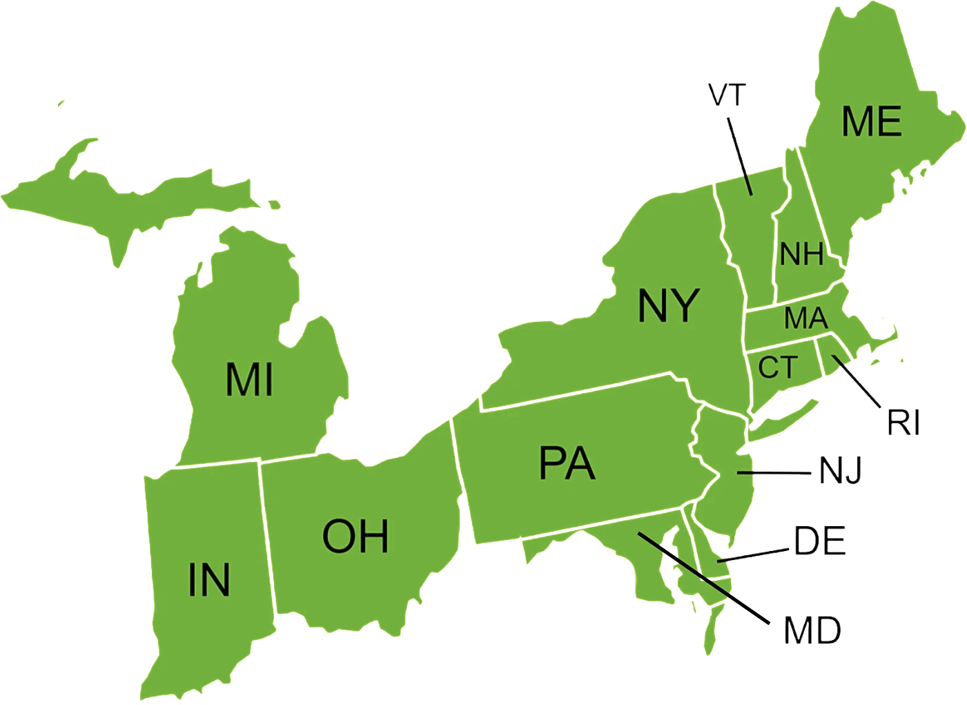 Viper Mfg is available through PWI in ME, NH, VT, MA, RI, CT, NY, NJ, DE, MD, PA, OH, IN, MI
